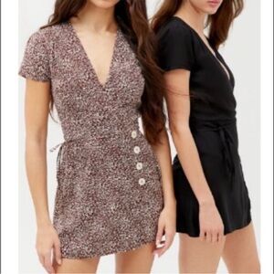 Urban Outfitters Short Sleeve Floral Romper